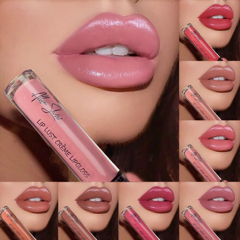 GlamGloss 6+6 GRATIS: Langtidsholdbar Cremeagtig Fugtgivende Glam Gloss Flydende Læbestift