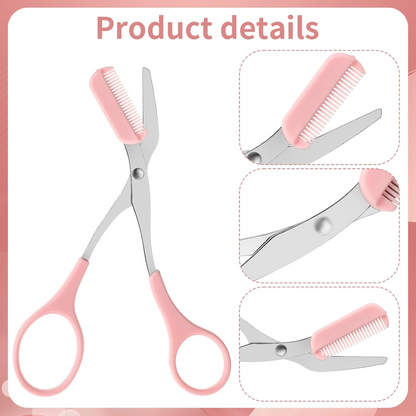 EyebrowScissors™ – Ergonomiske Præcisions Øjenbrynssaks Og Sikkerhedskam