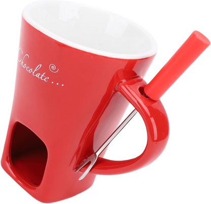 Globetrek° FondueMug – Keramisk Elegant Sjokoladefonduekrus Med Rører