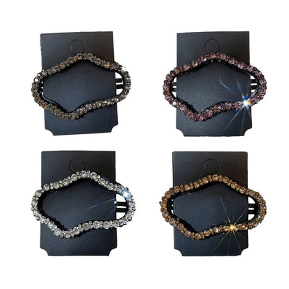Rose® BlingClips - Rhinsten Bling Snap Hårspenner Barrettes