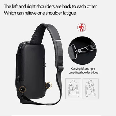 Icone™ Bag | Nytt design Crossbody SideBag Tyverisikker med Lader