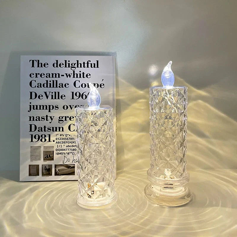 Ledsen™ CrystalCandle 1+1 GRATIS: Elegant Krystalllys Inspirert LED Bordlampe