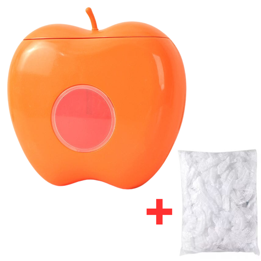 Globetrek° PlasticStorage 1+1 GRATIS (1 Eple Oppbevaringsdispenser + 100 Stykker Plastik Wraps GRATIS)