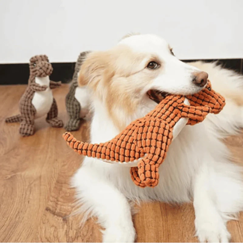 Indestructible® Toy - Uforgjengelig Plysj Dinosaur Leketøy -