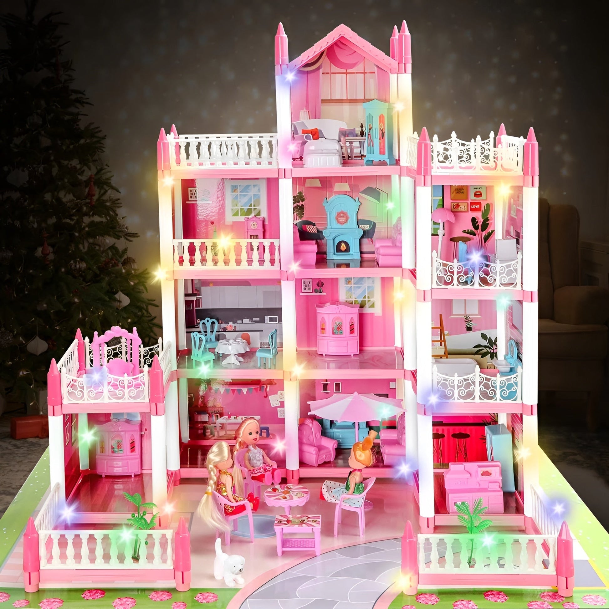 Kletshuts™ MiniMansion: Prinsesse Drømmeslott DIY Dukkehus Mini Palass Lekesett