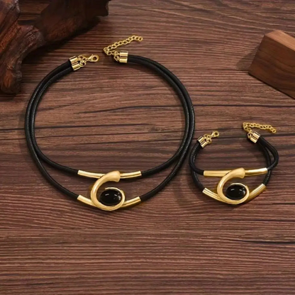 Jewelance™ SpiralNecklace 1+1 GRATIS: Vintage Bohemian Spiral Halskjede Og Armbånd