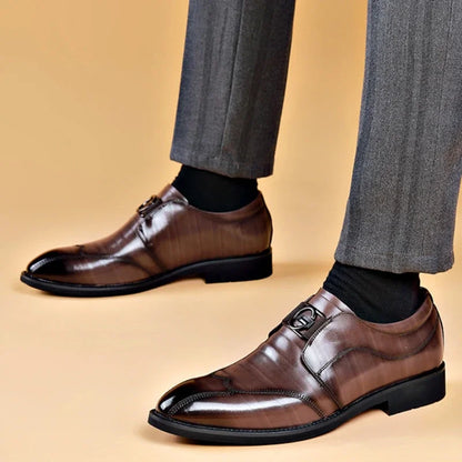 Happy™ ClassyShoes: Luksus Herre Skinn Formelle Spisse Oxford Klassiske Sko