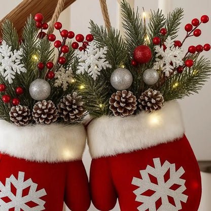 Ledsen™ ChristmasMitten: Utendørs LED Julevott Krans Dekorasjon
