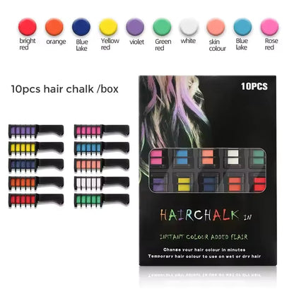 Rose® HairDye: Hårfarging Kam Fargeblyanter Vaskbart Midlertidig Fargesett