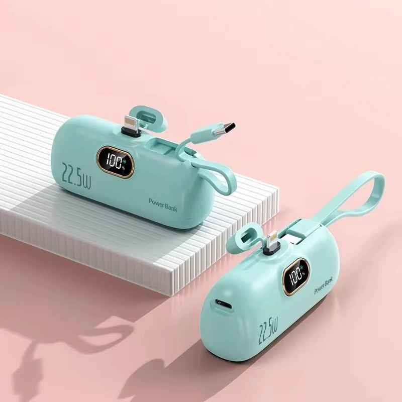 MiniCharge - Moderne Stilfull Bærbar Dobbel Port Mini Powerbank