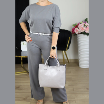 Icone™ ClassySet: Stilfullt Kvinner 3-Delt Lang Cardigan Og Bukser Elegant Sett