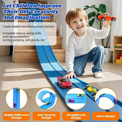 Kletshuts™ FlexibleRacer: Kreativt Byggbart DIY Fleksibelt Racerbanesett
