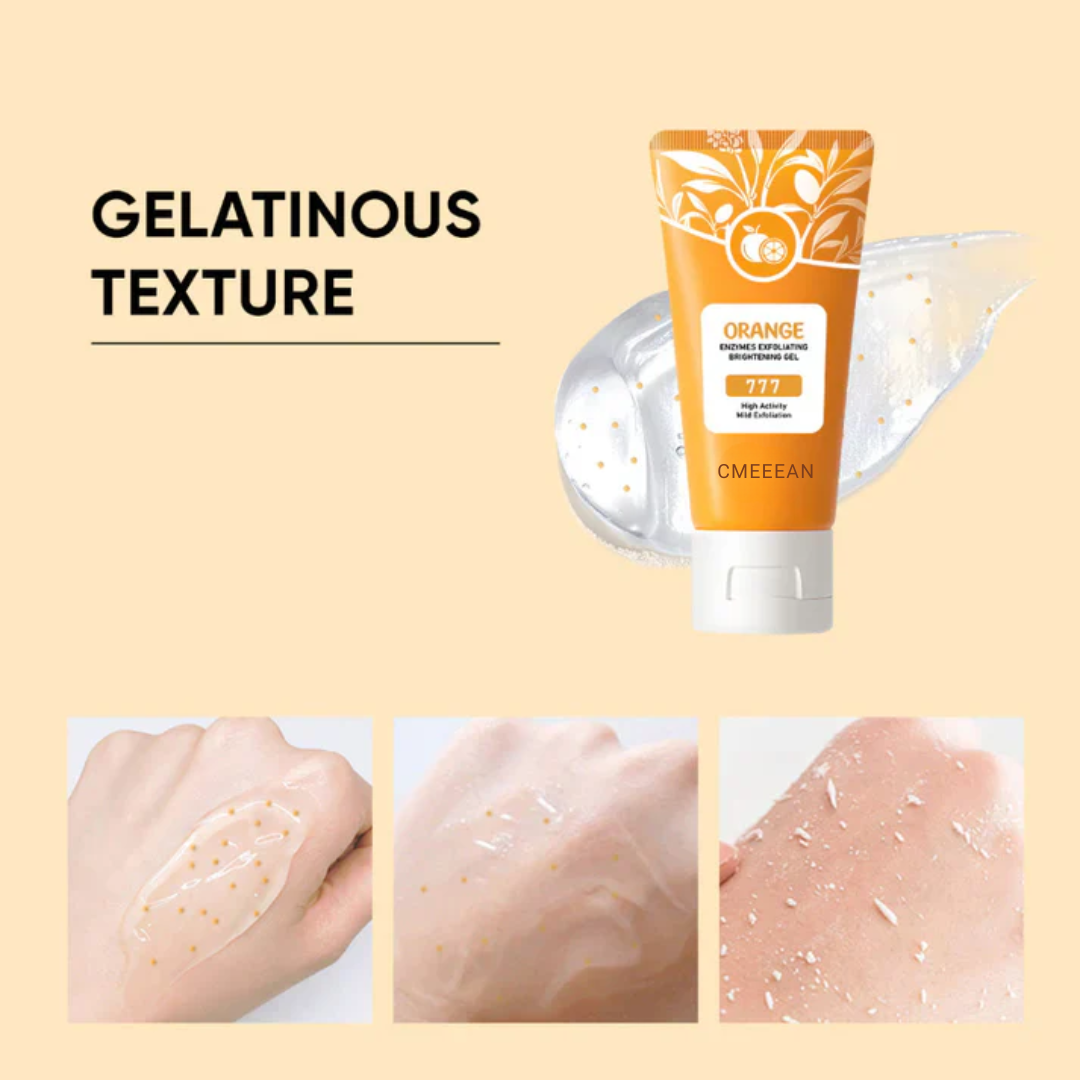ExfoliatingGel 1+1 GRATIS: Oransje Eksfolierende Gel Mild Død Hud Fjerner