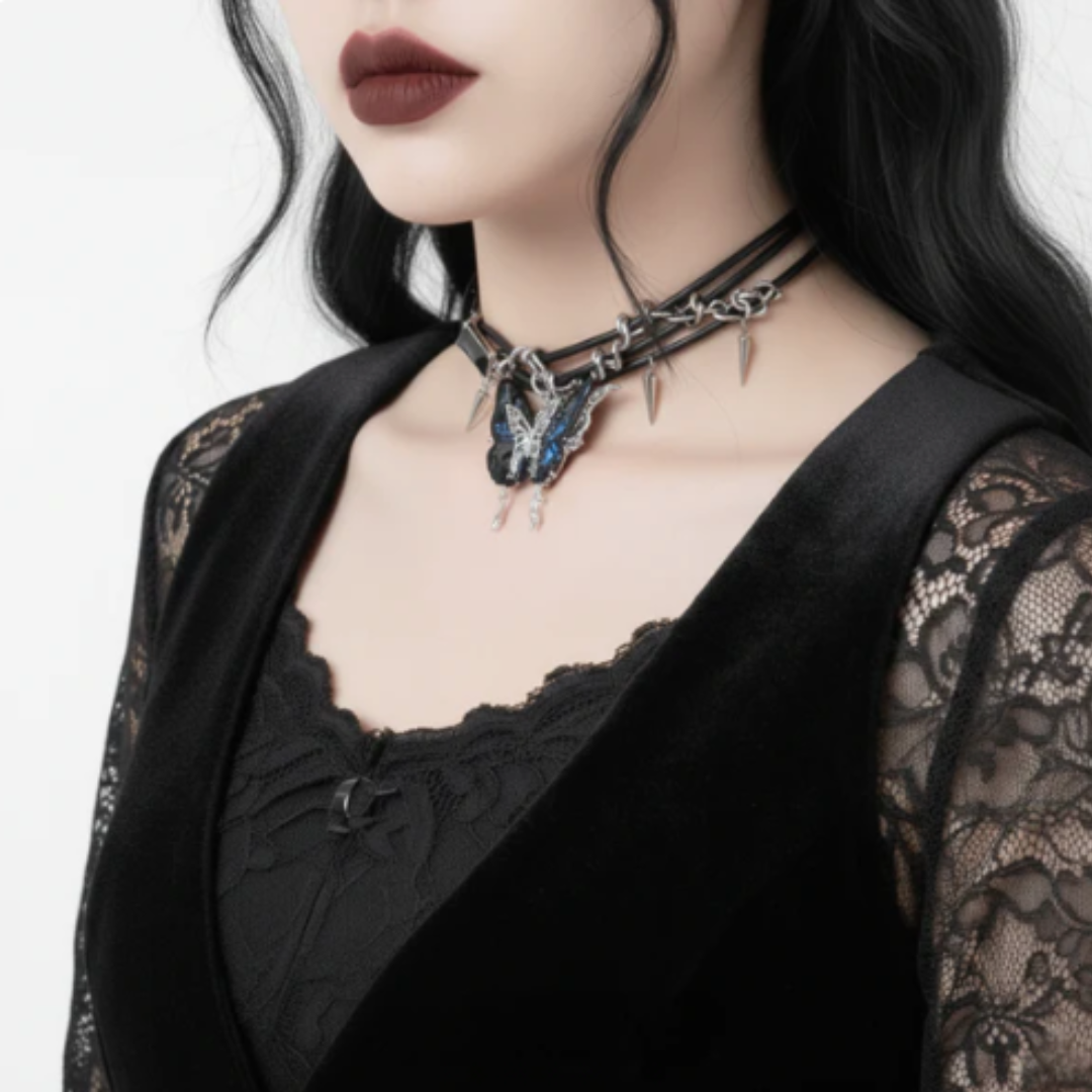 Jewelance™ ButterflyChoker 1+1 GRATIS: Motebevisst Fantastisk Skinnende Spisset Sommerfuglchoker