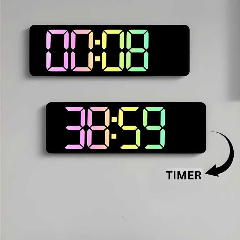 Globetrek° DigitalClock: Stor LED-skjerm Display Digital Klokke