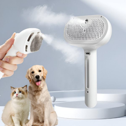DogCatFri™ PetSteamer: 2-I-1 Spray Pleje Kæledyr Damper Børste