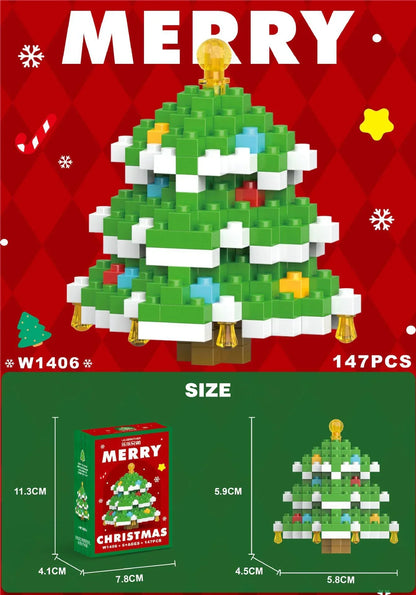Kletshuts™ HolidayBlocks 1+1 GRATIS: Barn Kreative Mikro Byggeklosser Jul Høytidsutgave