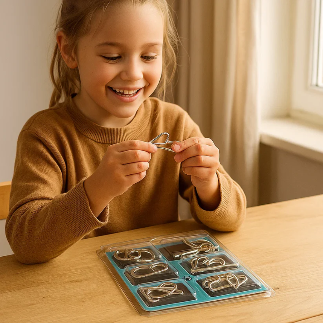 Kletshuts™ MetalPuzzles: Barn Hjernegåter Metall Puslespill Sett