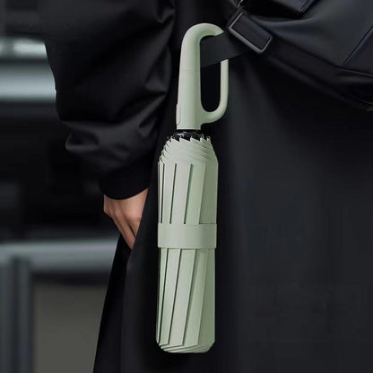 FoldingUmbrella: Automatisk 20 Ribber Ringespenne Håndtak Sammenleggbar Paraply