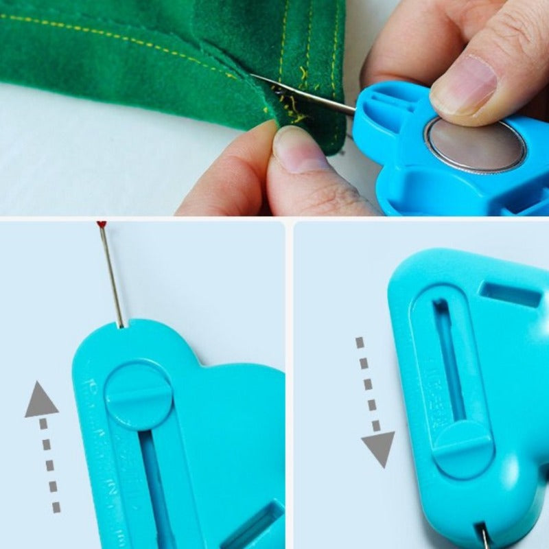 SewingTool - 2 I 1 Justerbar Syguide Og Innebygd Sømspretter Verktøy