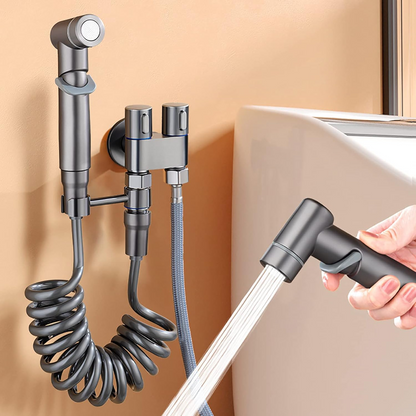 Globetrek° PremiumBidet - Nem Installation Dobbelt Ventil Håndholdt Præmie Bidet Sæt