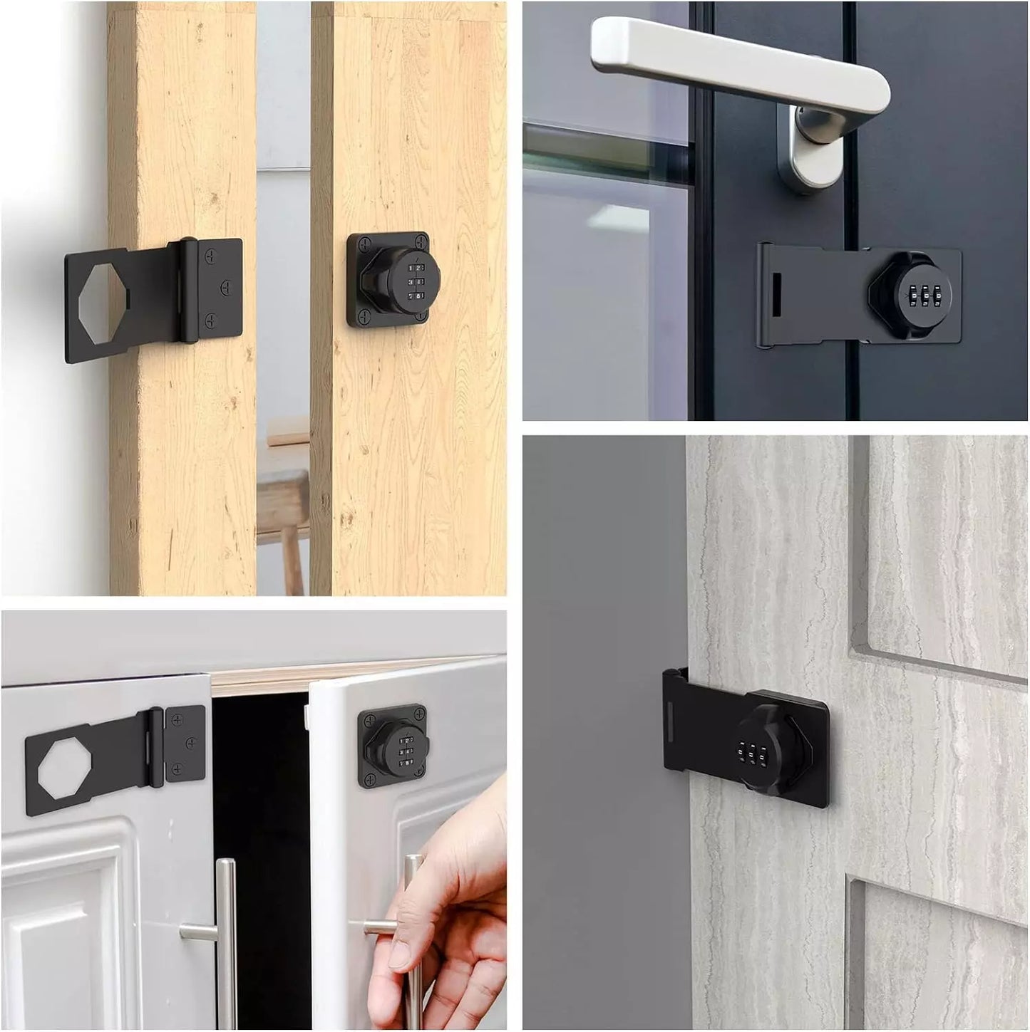 GlideHold® SmartLock: Nem Installation 3-Cifret Kombination Smart Slås