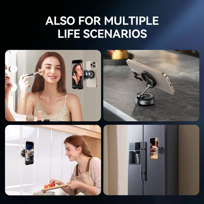 Holder360° MagneticMount 1+1 GRATIS: Roterbar Sammenleggbar Justerbar Universell Magnetisk Telefonholder
