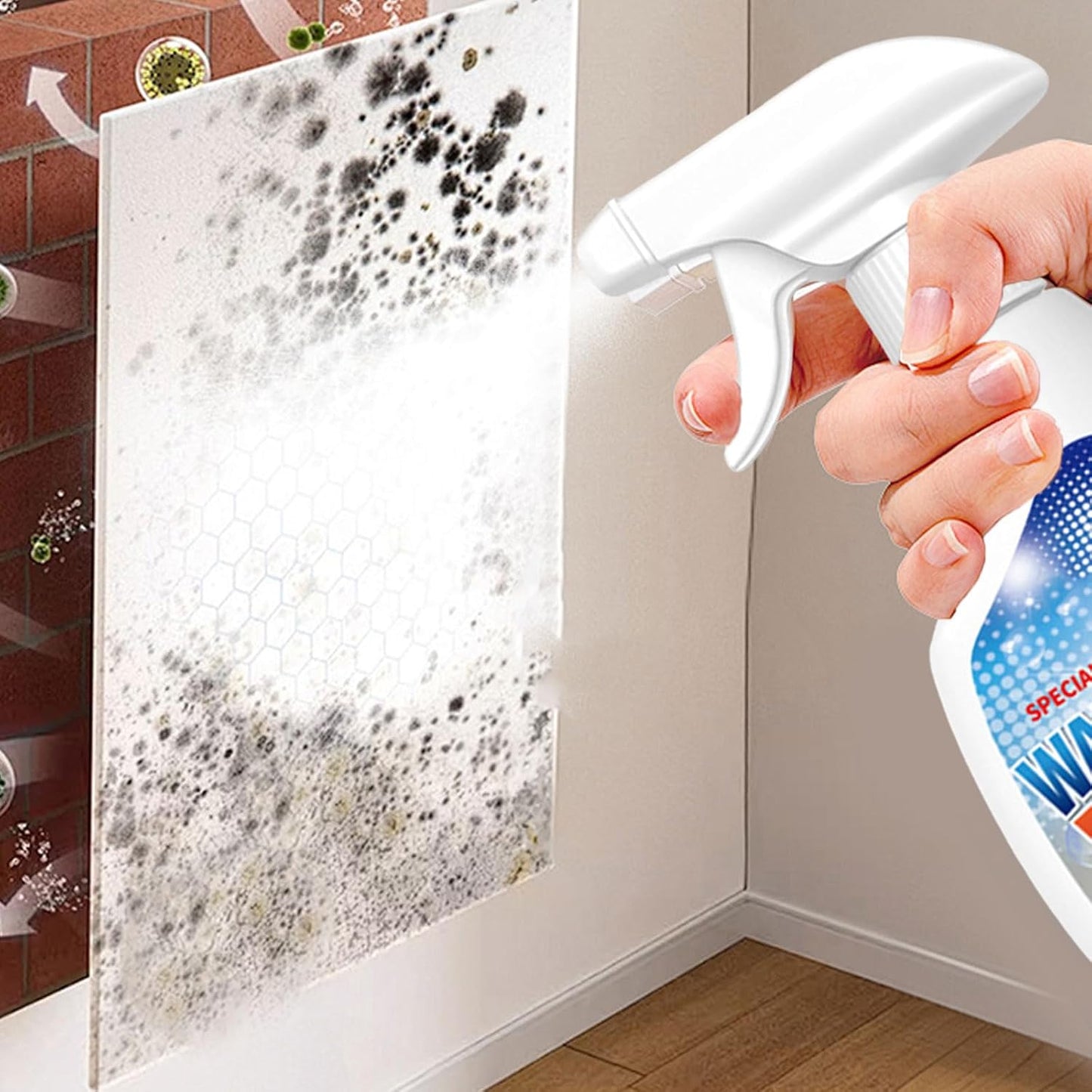 Cleaner Pro° MoldRemover: Rask Dyp Vegg Muggfjerner Rengjøringsløsning Spray