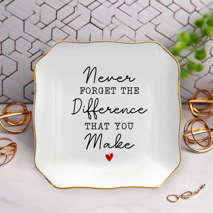 JewelryPlate 1+1 GRATIS: Keramisk Statement Elegant Gave Smykke Dekorativ Tallerken