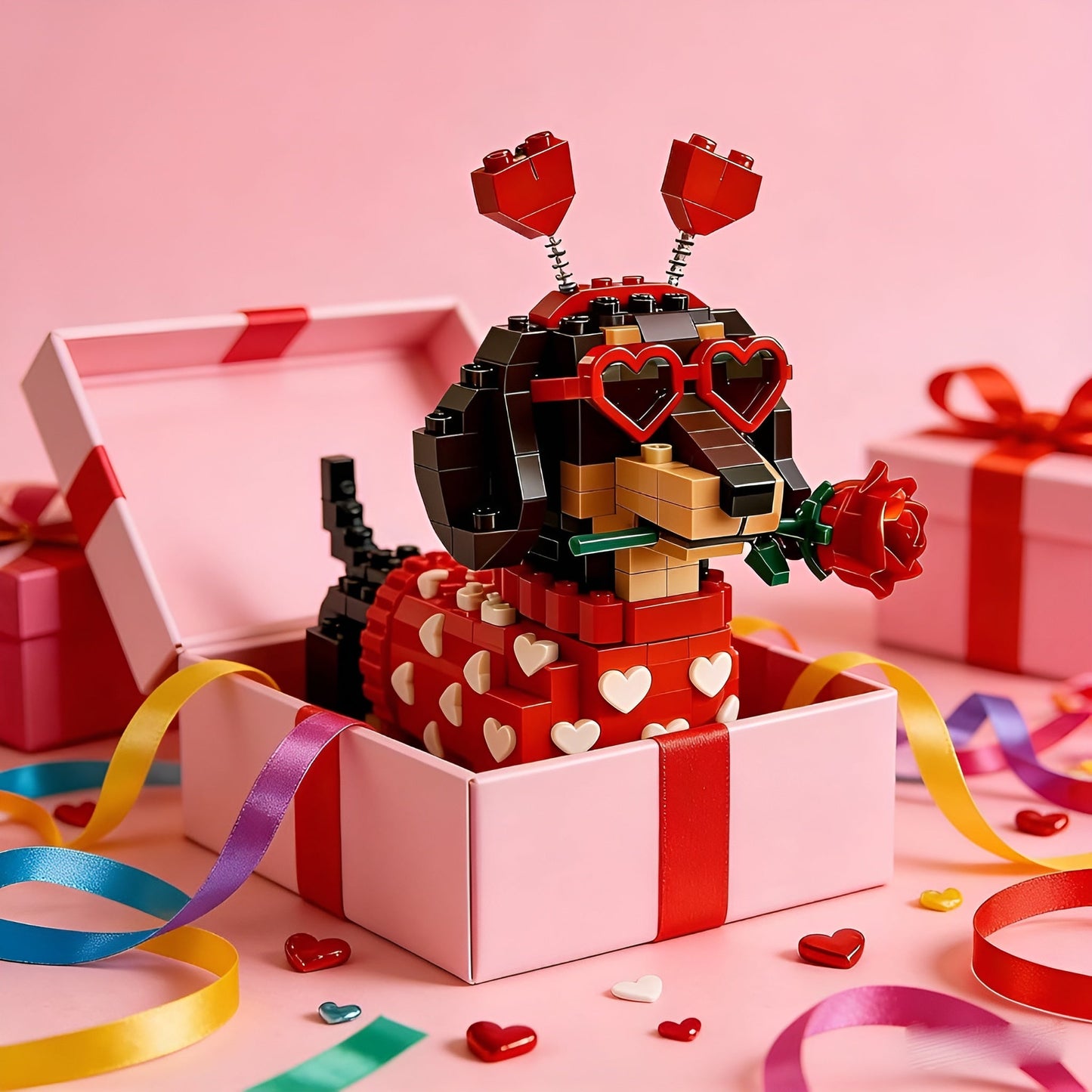 Kletshuts™ DachshundBlocks - Miniature DIY Dachshund Bygge Sæt