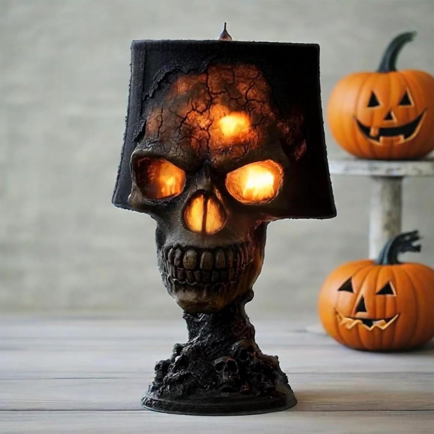 Ledsen™ SkullLamp: Gotisk Dekoration 3D Effekt Glød Dødningehoved Lampe