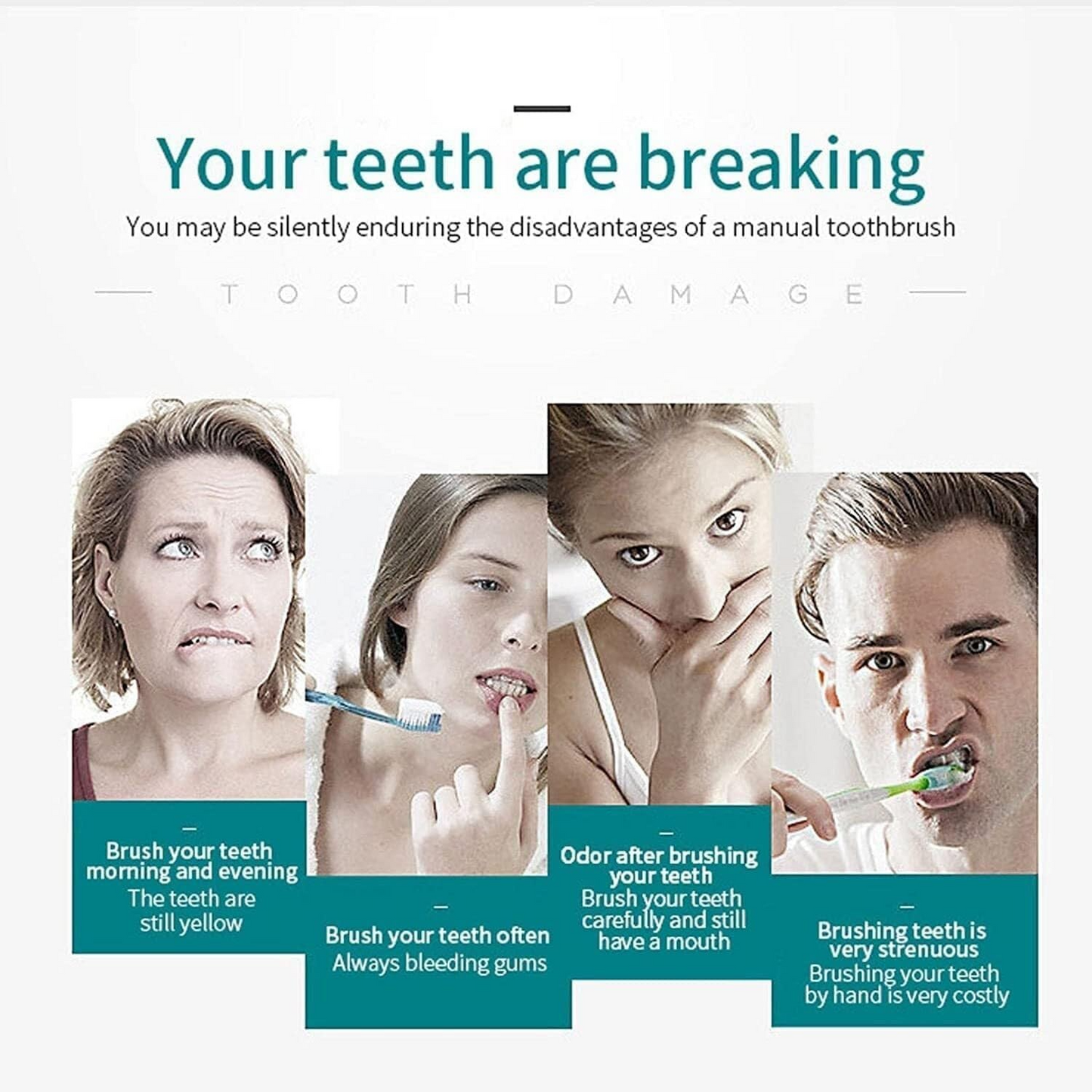 SonicToothBrush - Elektrisk Sonisk Tannbørste For Voksne