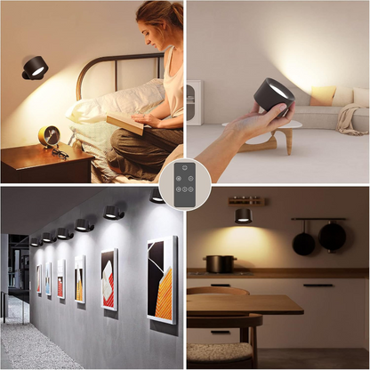 Ledsen™ RotatingLamp 1+1 GRATIS: Roterende Trådløs LED Vegglampe