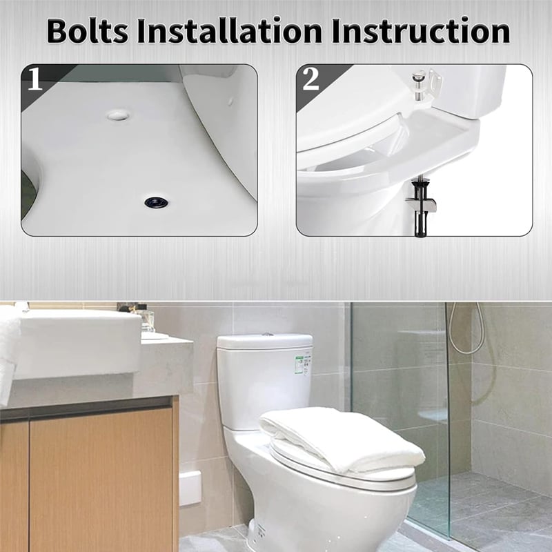 Globetrek° ToiletBolt 1+1 Sett GRATIS: Kraftig Toalettsete Låsebolt Og Skruesett
