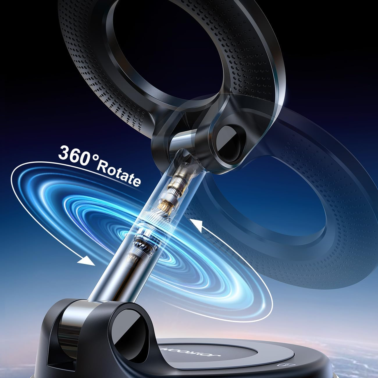 Holder360° MagneticMount 1+1 GRATIS: Roterbar Sammenleggbar Justerbar Universell Magnetisk Telefonholder