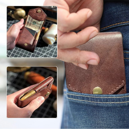 Icone™ CompactWallet 1+1 GRATIS - Stilfuld Kompakt Pung Med Indbygget Pen Og Slot