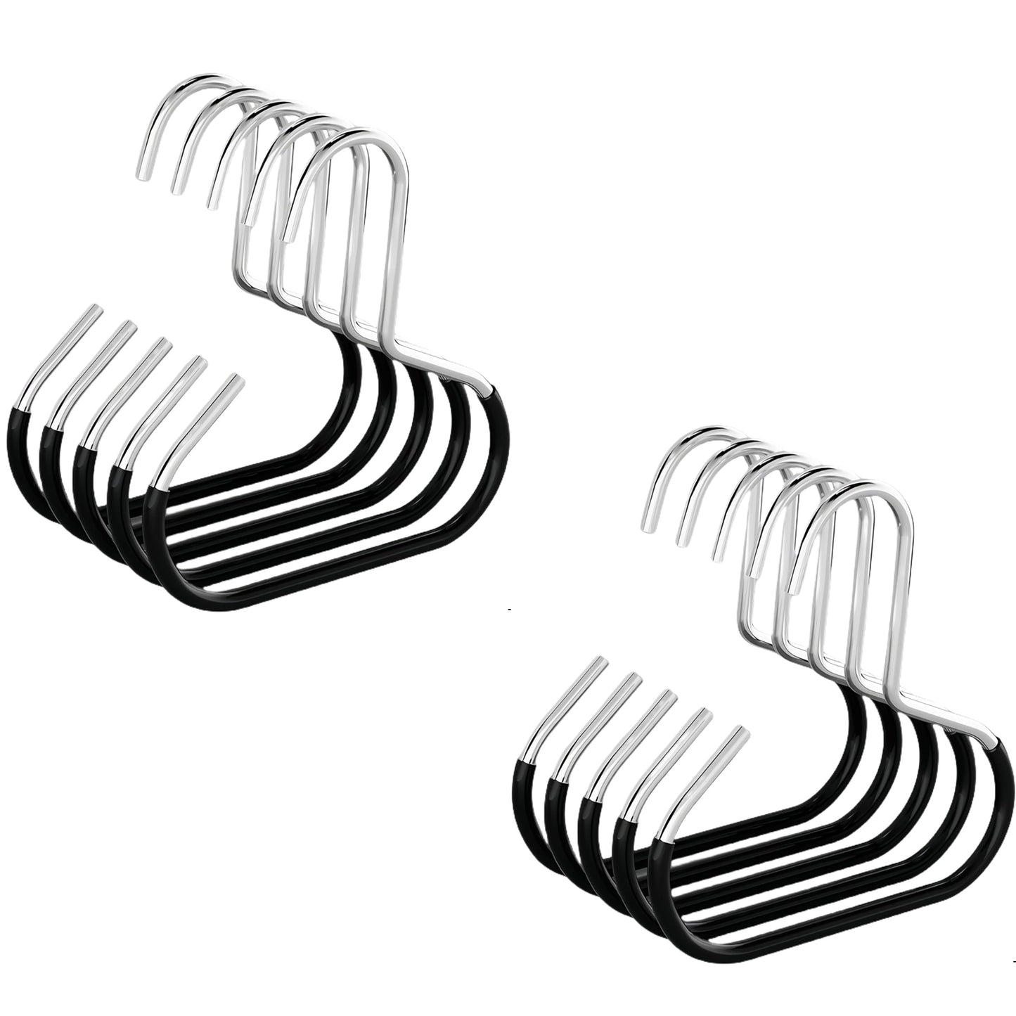GlideHold® ClosetRing 10+10 GRATIS: Åpen Ring Plassbesparende Skaphenger