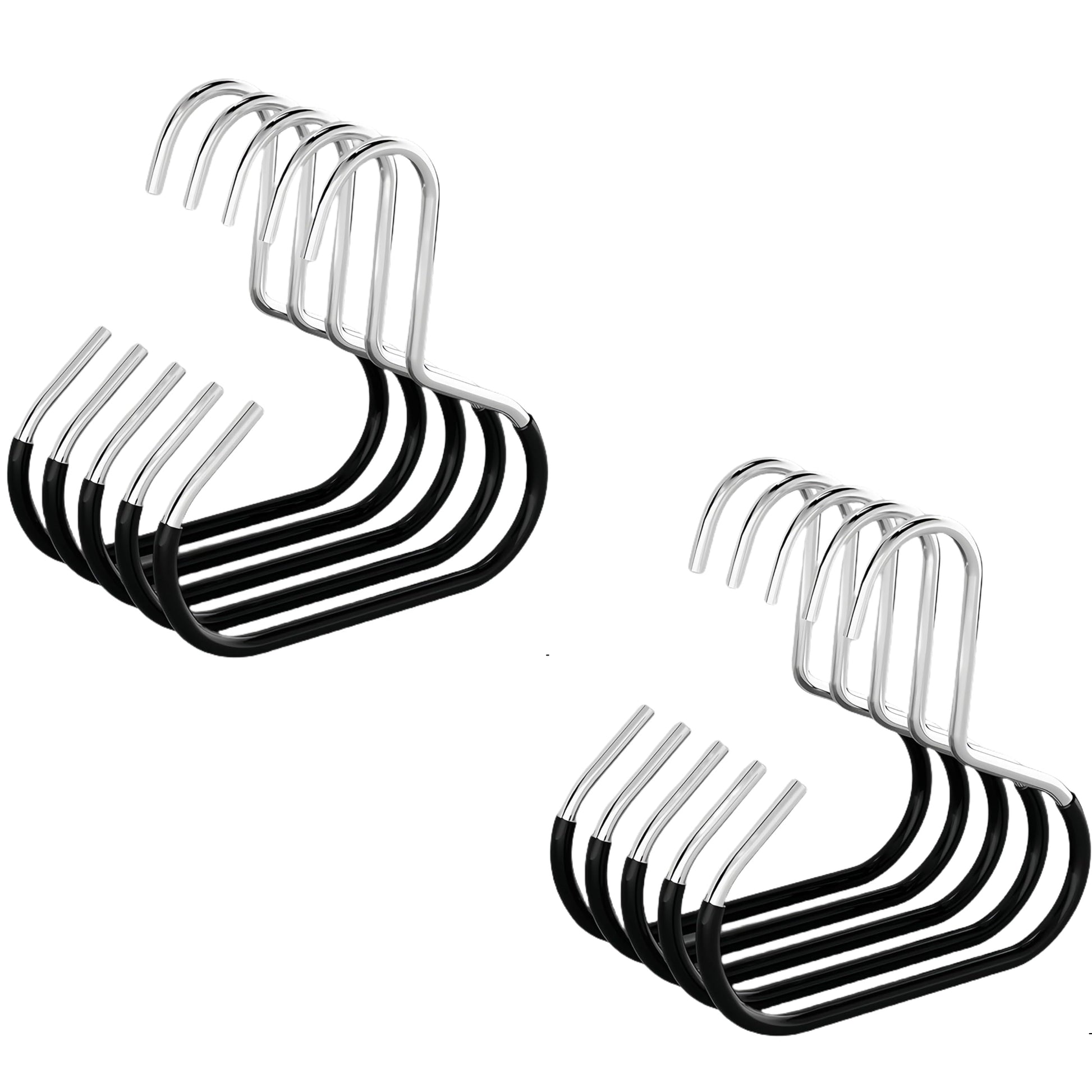 GlideHold® ClosetRing 10+10 GRATIS: Åpen Ring Plassbesparende Skaphenger