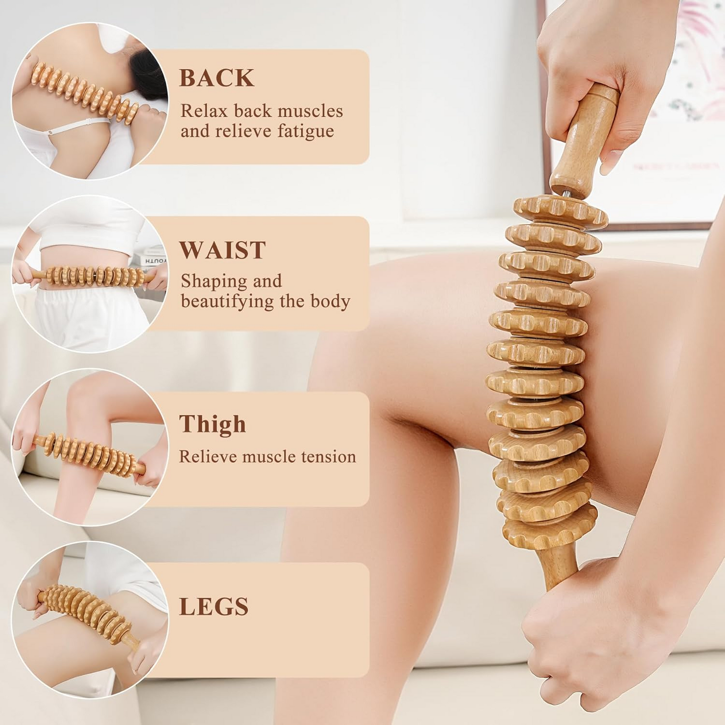 RollerRelief™ - Buet Dypvæv Muskelmassage Roller Relief Stang