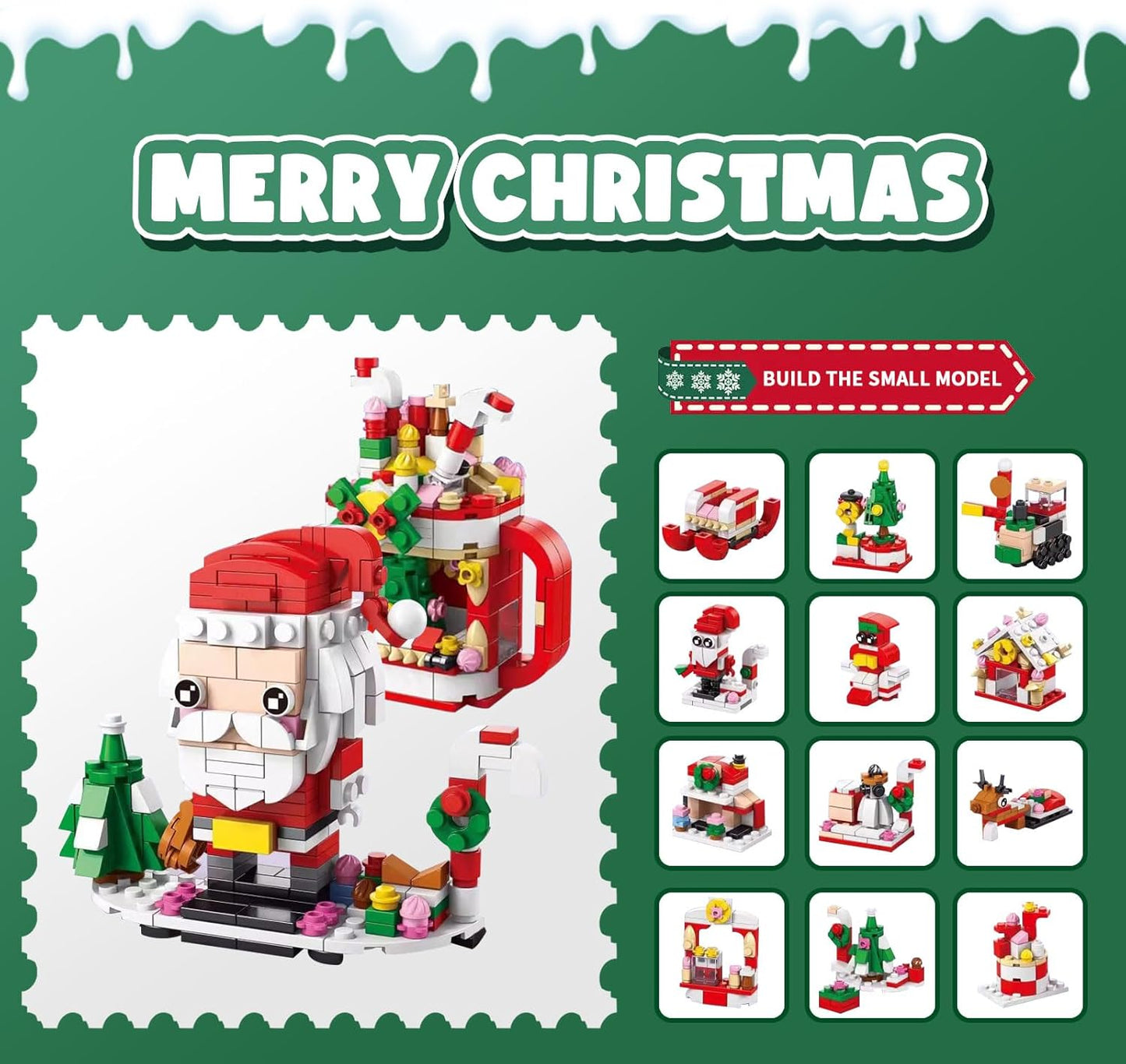 ChristmasBlocks: Jule Adventskalender Byggeklosser Sett