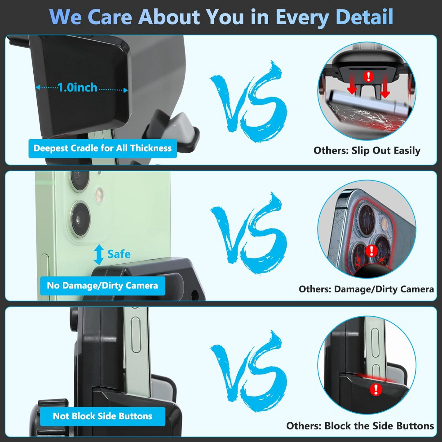 Holder360° SuperGrip: Universelt Supergrep Justerbar Telefonholder