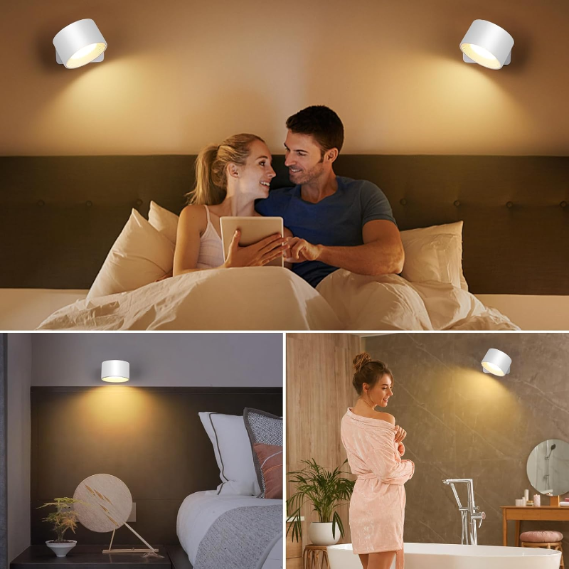 Ledsen™ RotatingLamp 1+1 GRATIS: Roterende Trådløs LED Vegglampe