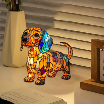 Ledsen™ DogLamp: Moderne Kunstnerisk Flekkete Ambient Hundelampe