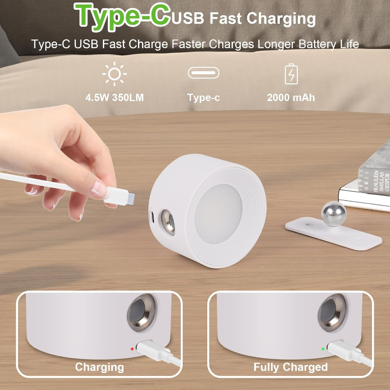 Ledsen™ RotatingLamp 1+1 GRATIS: Roterende Trådløs LED Vegglampe