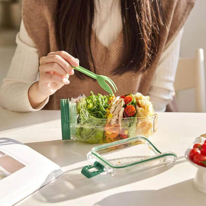 Globetrek° SaladJar 1+1 GRATIS: Bekvem På Farten Frisk Mellemmåltid Og Salat Krukke
