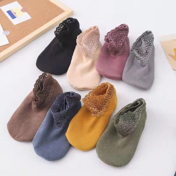 Happy™ LaceSocks: 6 Par Blonder Varm Ull Damesokker