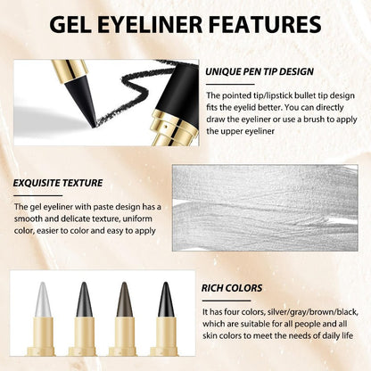 EasyEyeliner 1+1 GRATIS: Langtidsholdbar Glat Glide Easy Eyeliner Pen