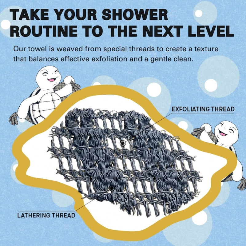 ScrubTowel 1+1 GRATIS - Eksfolierende Dusj Skrubbehåndkle