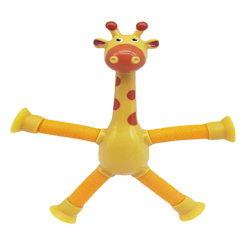Kletshuts™ StretchyGiraffe: Teleskopisk Strekkbart Giraffleketøy Med Sugekopp