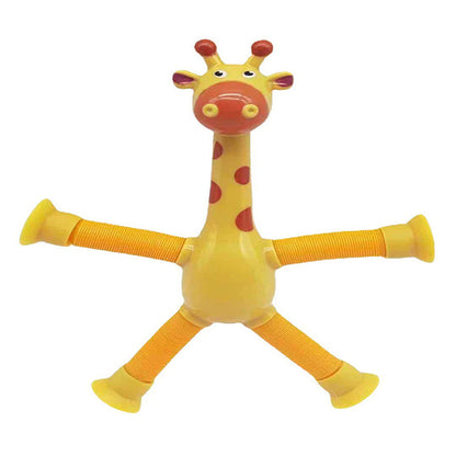 Kletshuts™ StretchyGiraffe: Teleskopisk Strekkbart Giraffleketøy Med Sugekopp